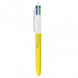 Bic 4 couleurs personnalisé Punch Jaune