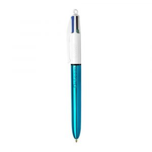 Bic 4 couleurs personnalisé Shine Bleu