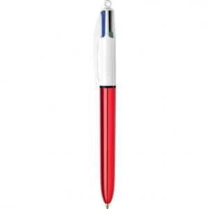Bic 4 couleurs personnalisé Shine Rouge