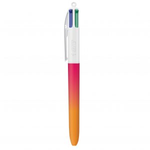 Bic 4 couleurs personnalisé Punch Rouge Orange Dégradée